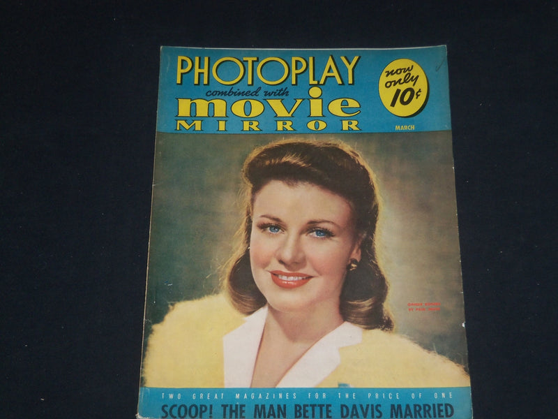 1941 MARCH PHOTOPLAY WITH MOVIE MIRROR MAGAZINE - GINGER ROGERS COVER - SP 4490