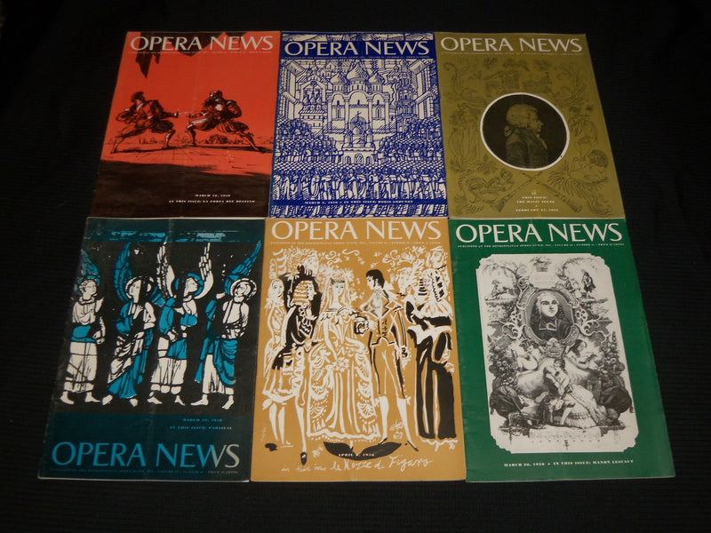 1956 OPERA NEWS MAGAZINE LOT OF 23 DIFFERENT ISSUES - O 2805E