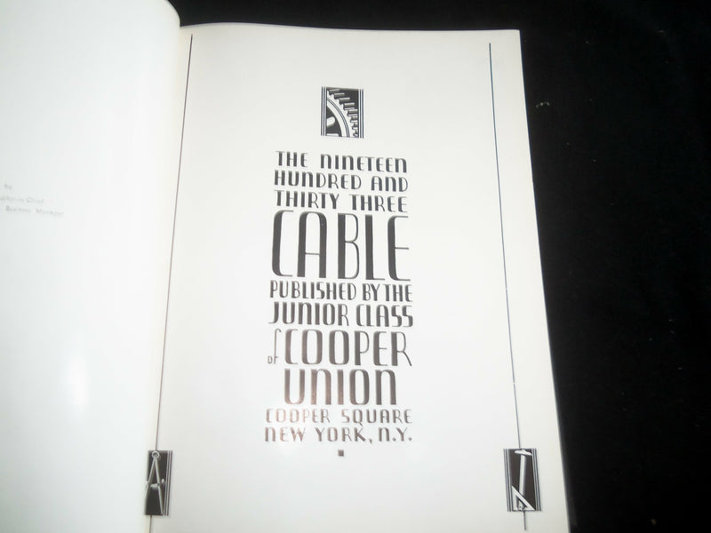 1933 THE CABLE COOPER UNION SCHOOL YEARBOOK - NEW YORK, NEW YORK - YB 2521