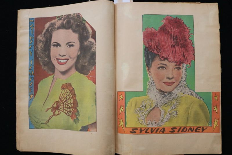 1940'S MOVIE STARS SCRAPBOOK, PACKED - MERLE OBERON - JOAN CRAWFORD - E 24914