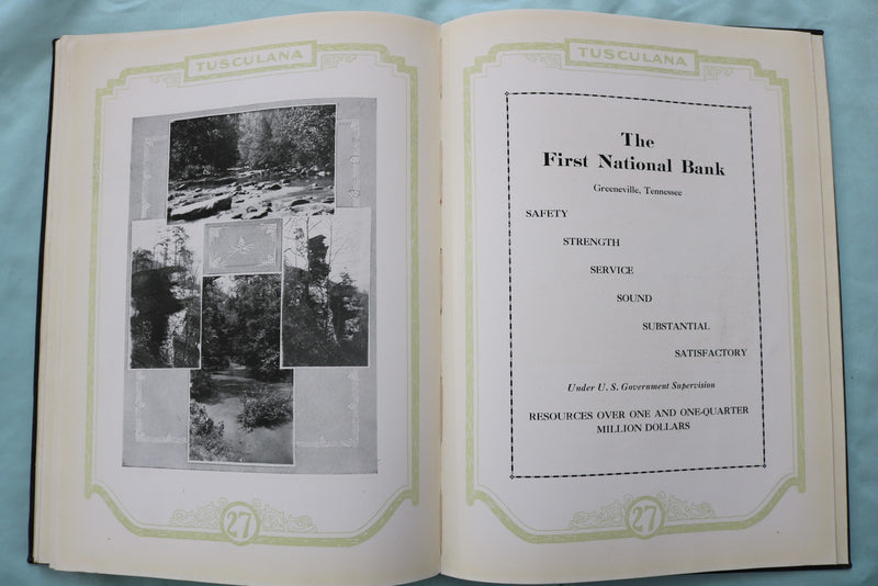 1927 TUSCULANA TUSCULUM COLLEGE SCHOOL YEARBOOK - TUSCULUM, TENNESSEE - YB 3596