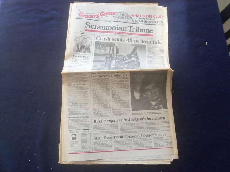 1988 JULY 22 SCRANTONIAN TRIBUNE NEWSPAPER - CRASH SENDS 48 TO HOSPITAL- NP 6142