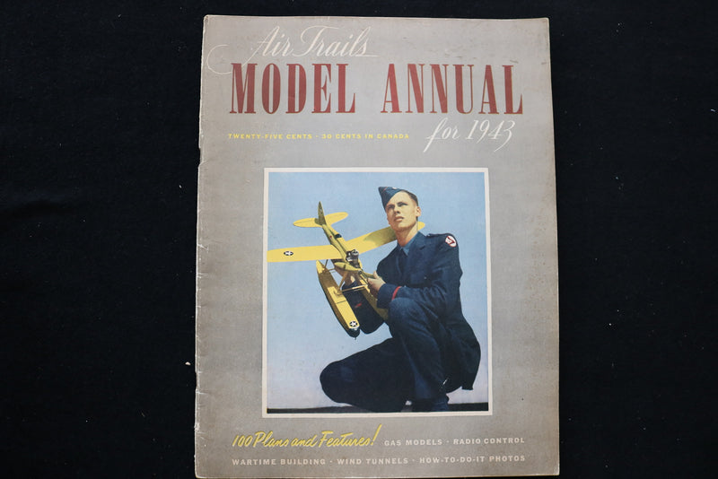 1943 AIR TRAILS MAGAZINE - MODEL ANNUAL COVER - E 9810