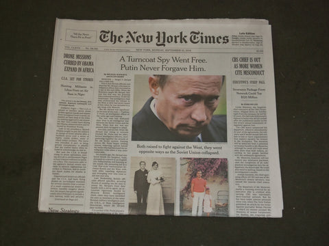 2018 SEPTEMBER 10 NEW YORK TIMES - CBS CHIEF LES MOONVES STEPPED DOWN