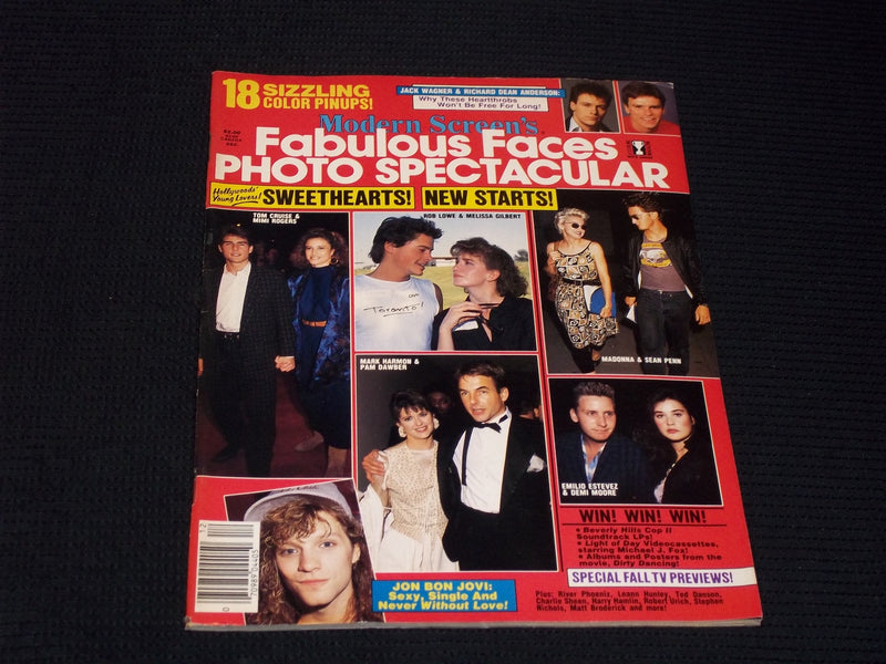 1987 DECEMBER MODERN SCREEN'S FABULOUS FACES MAGAZINE - ROB LOWE COVER - E 15999