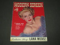 1942 OCTOBER MODERN SCREEN MOVIE MAGAZINE - LANA TURNER COVER - ADS - M 135