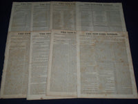 1832-1833 THE NEW YORK MIRROR NEWSPAPER LOT OF 19 - NICE ARTICLES - NP 1510