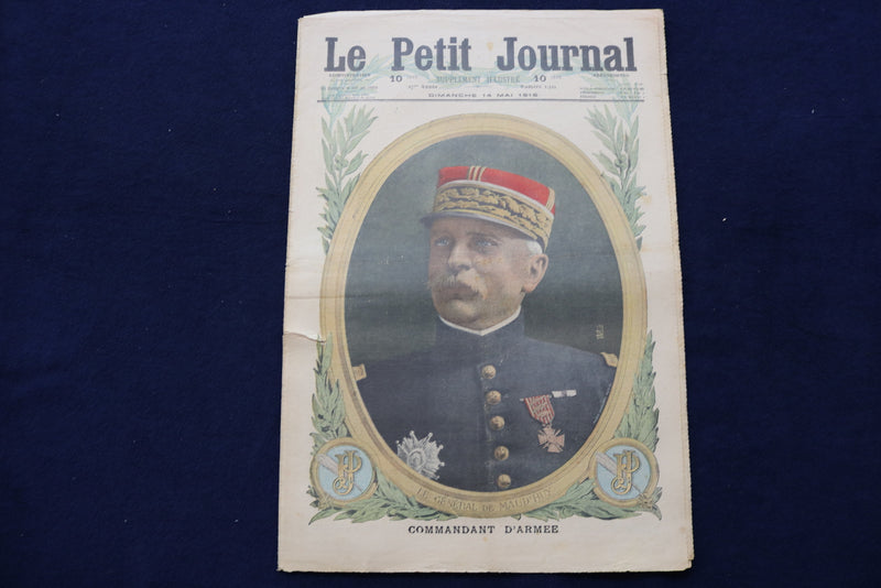 1916 MAY 14 LE PETIT JOURNAL SUPPLEMENT ILLUSTRE MAGAZINE-GEN. MAUD'HUY- NP 8767