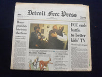 1995 NOV 2 DETROIT FREE PRESS NEWSPAPER -HOUSE PROHIBITS LATE ABORTIONS- NP 7255