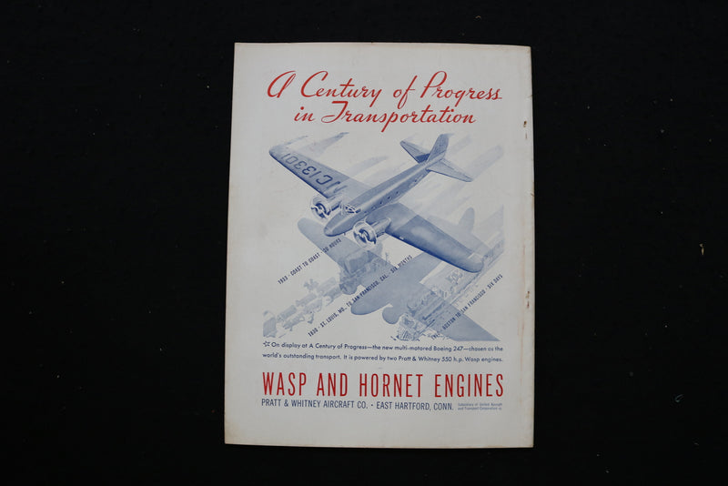 1933 AUGUST AERO DIGEST MAGAZINE - LOCKHEAD VEGA MONOPLANE COVER - E 10675