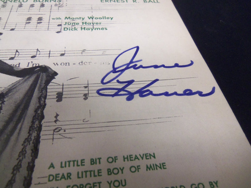 JUNE HAVER I'LL FORGET YOU AUTOGRAPHED SHEET MUSIC - AM 15