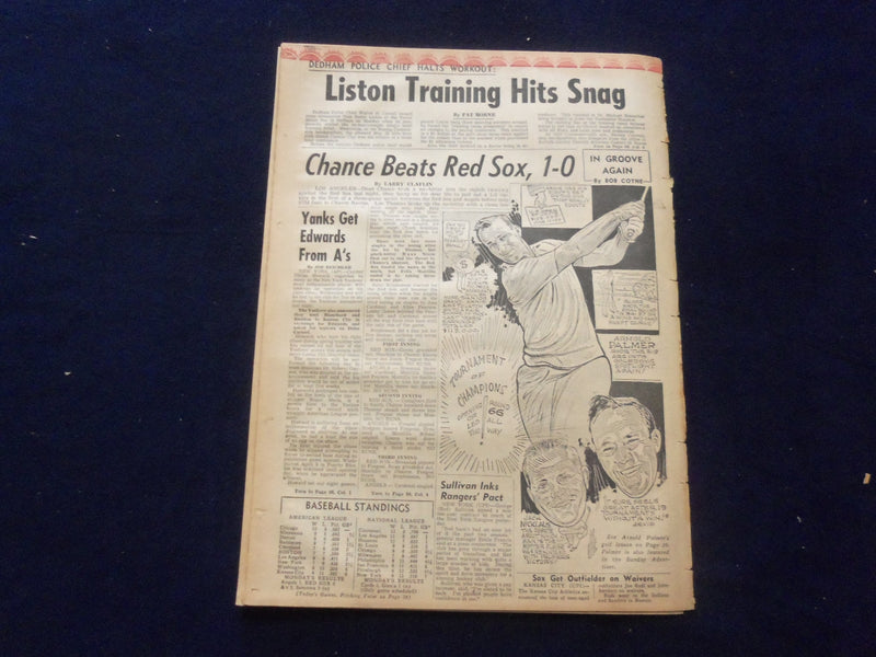 1965 MAY 4 BOSTON RECORD AMERICAN NEWSPAPER-GANGSTER SHOT 5 TIMES N DUEL-NP 6281