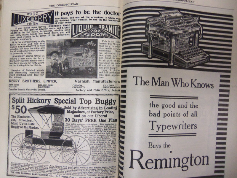 1905 FEBRUARY COSMOPOLITAN MAGAZINE - NICE COVER, ADS AND ARTICLES - ST 3011