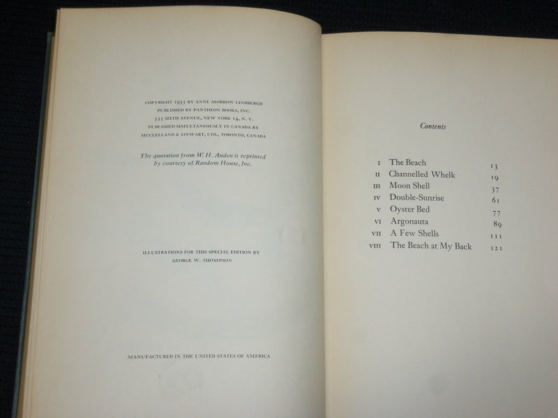 1955 GIFT FROM THE SEA HARDCOVER BOOK BY ANNE LINDBERGH - KD 7309