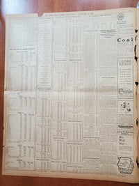 1921 NOVEMBER 9 NEW YORK TIMES NEWSPAPER - MAYOR HYLAN IS RE-ELECTED - NT 8020