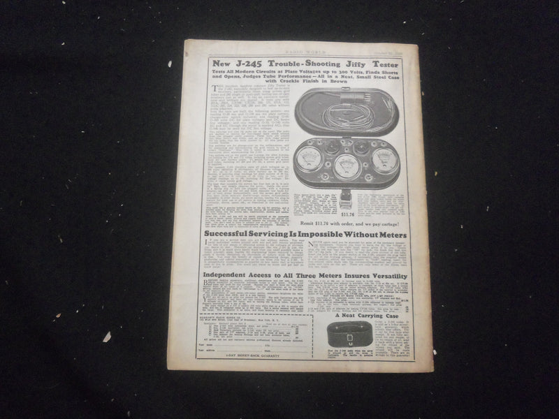 1929 OCTOBER 12 RADIO WORLD MAGAZINE - NEW PUSH-PULL BATTERY MODEL - B 434F