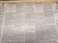 1927 AUG 10 NEW YORK TIMES - JUDGE REJECTS SACCO PLEA -FULLER CONSIDERS- NT 9560