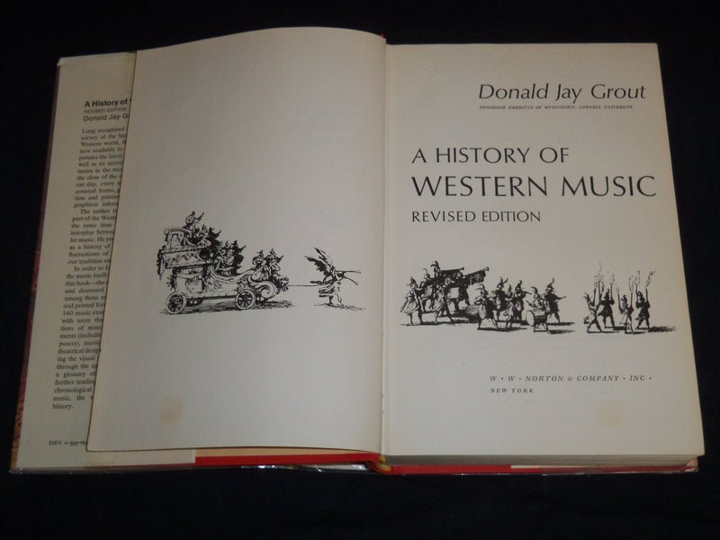1973 A HISTORY OF WESTERN MUSIC HARDCOVER BOOK BY DONALD GROUT - KD 4670A