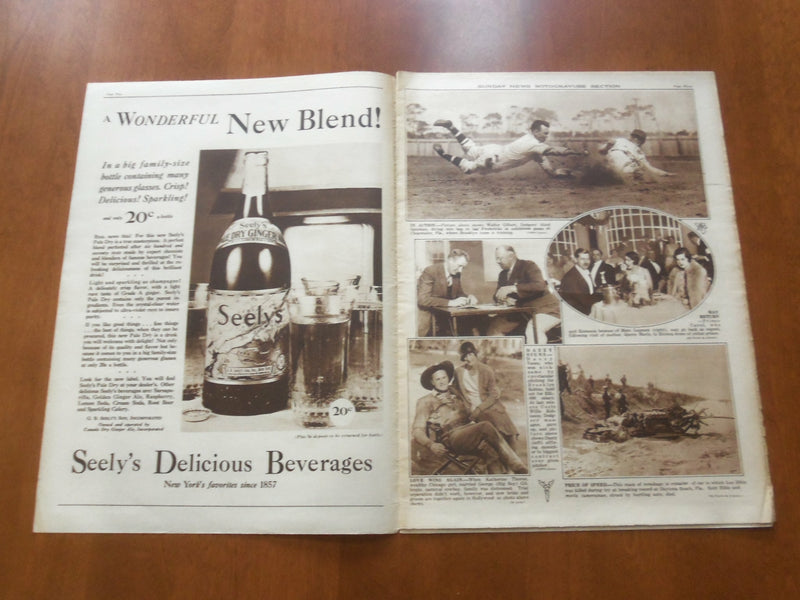 1929 MAR 24 NEW YORK SUNDAY NEWS ROTO SECTION -FORD TRIMOTOR PLANE CRASH-NP 5014