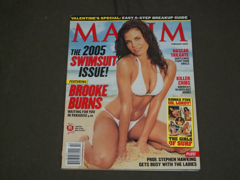 2005 FEBRUARY MAXIM MAGAZINE - BROOKE BURNS COVER - B 3809