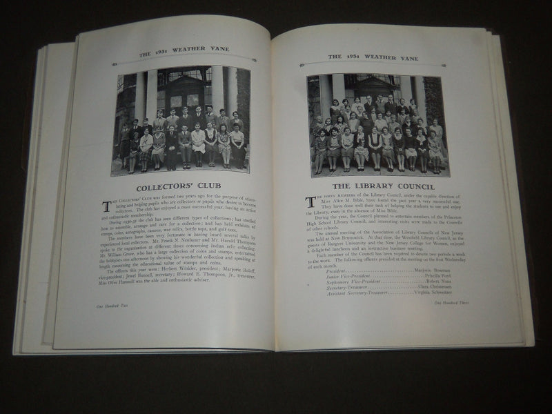 1931 THE WEATHER VANE WESTFIELD HIGH SCHOOL YEARBOOK - NEW JERSEY - YB 1190