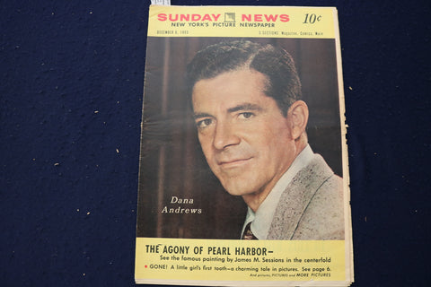 1953 DEC 6 SUNDAY NEWS PICTURE NEWSPAPER - DANA ANDREWS - PEARL HARBOR - E 22782