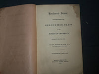 1855 & 1857 WESLEYAN UNIVERSITY SENIOR CLASS SERMONS - LOT OF 3 - J 4523