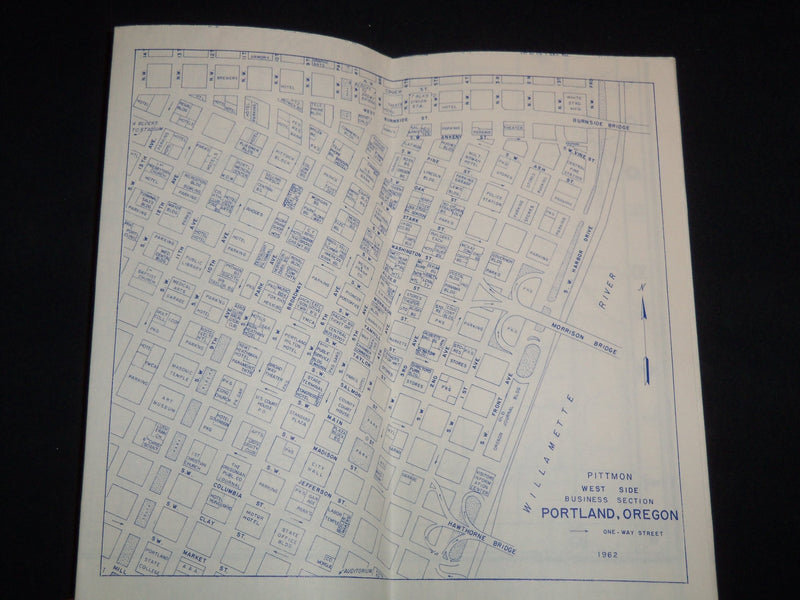 1962 PITTMAN CITY OF PORTLAND CITY OF PORTLAND & VICINITY FOLD OUT MAP - J 9050