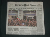 2020 JANUARY 6 NEW YORK TIMES - STANDOFF BUILDS AS IRAN DROPS NUCLEAR LIMITS