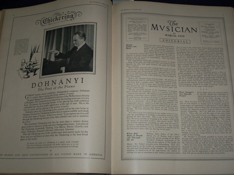 1925 JANUARY-DECEMBER THE MUSICIAN BOUND VOL NO. 30 - GREAT PHOTOS/ADS - KD 1766
