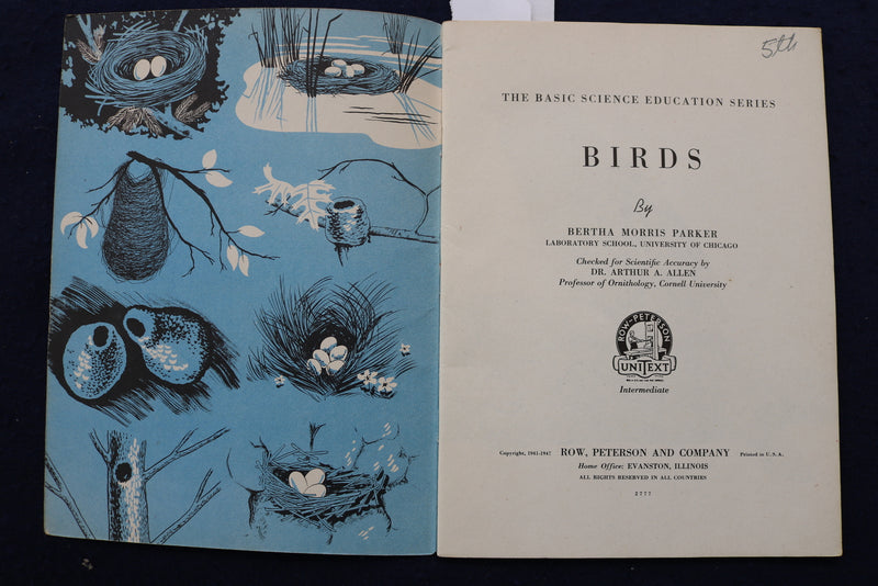 1950'S BIRDS & INSECT PARADE SOFTCOVER BOOKS BY BERTHA PARKER - LOT OF 2- K 1376