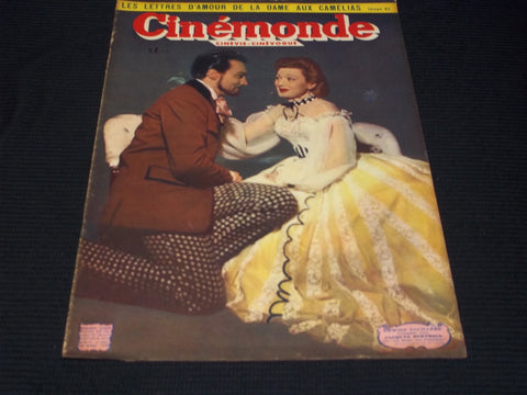 1950 MARCH 20 CINEMONDE MAGAZINE - FEUILLERE & BERTHIER COVER - E 24834