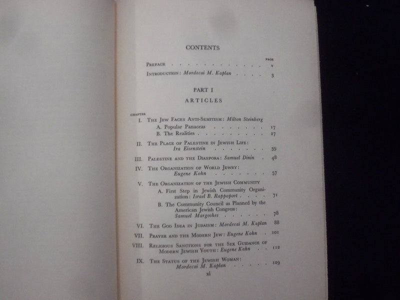 1936 THE JEWISH RECONTRUCTIONIST PAPERS HARDCOVER BOOK-MORDECAI KAPLAN - KD 8937