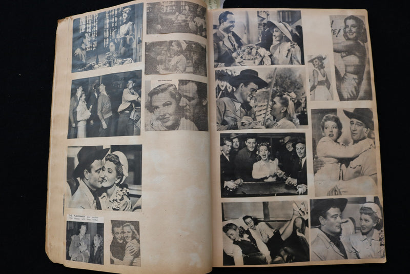 1940'S MOVIE STARS SCRAPBOOK -LUCILLE BALL-JENNIFER JONES-GREER GARSON - E 24941