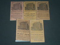 1884-1902 PIERCE'S MEMORANDUM ACCOUNT BOOK LOT OF 5 - O 1736