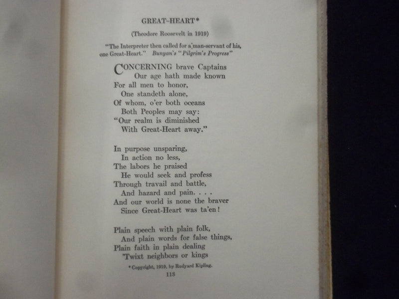 1923 ROOSEVELT AS THE POETS SAW HIM HARDCOVER BOOK BY CHARLES TOWNE - KD 8680