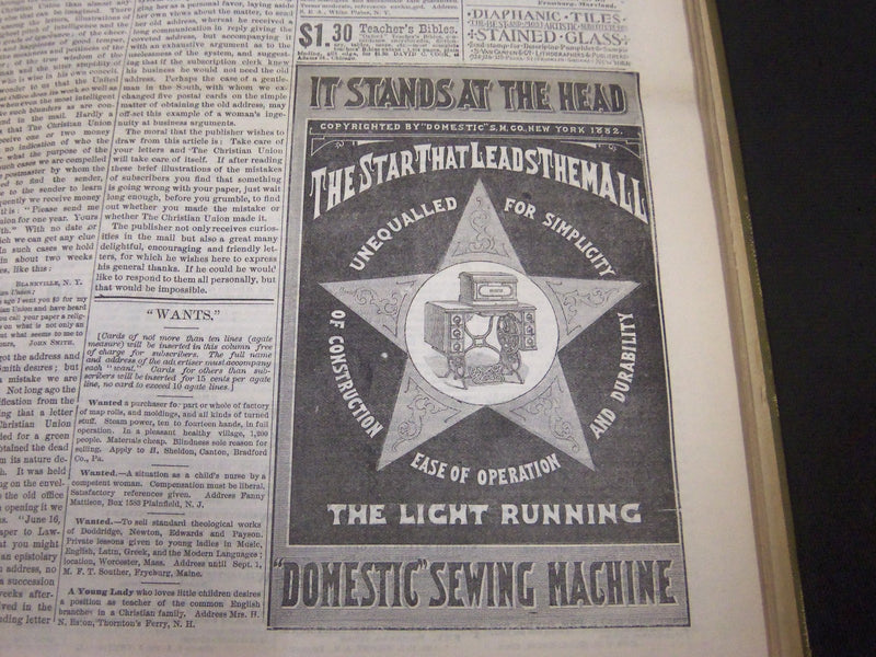 1882 JUL-DEC THE CHRISTIAN UNION MAGAZINE BOUND VOLUME - NICE PHOTOS - R 636