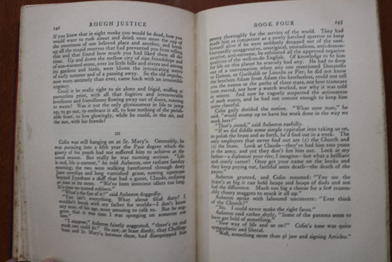 1926 ROUGH JUSTICE HARDCOVER BOOK IN SLIPCASE BY C.E. MONTAGUE- KD 9615