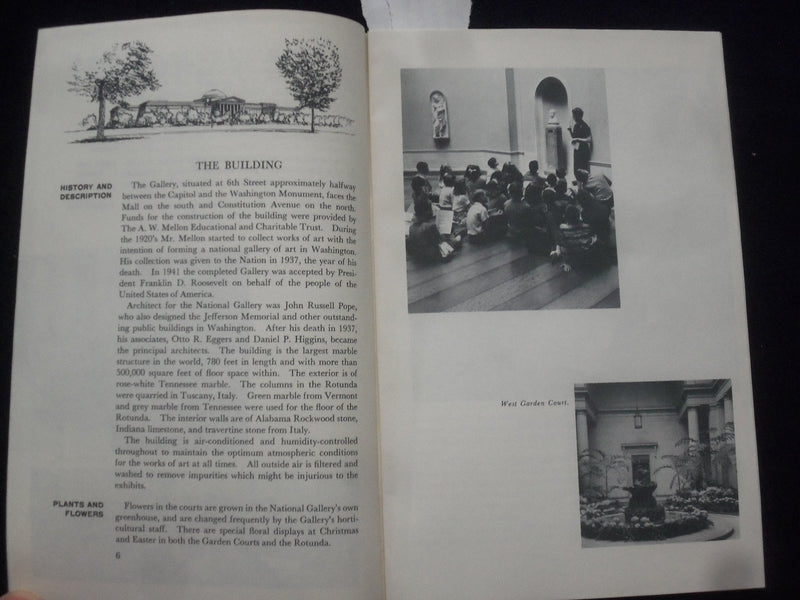 1973 A BRIEF GUIDE TO THE NATIONAL GALLERY OF ART SOFTCOVER BOOKLET - J 9640