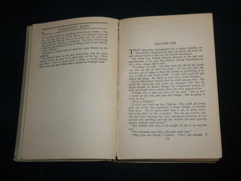 1919 DANGEROUS DAYS HARDCOVER BOOK BY MARY ROBERTS RINEHART - KD 6991