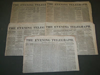 1866 THE EVENING TELEGRAPH NEWSPAPER LOT OF 11 - NICE ADVERTISEMENTS - NP 1439