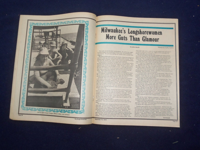 1976 SEPTEMBER 10 BUGLE AMERICAN MAGAZINE - WOMEN ON THE DOCKS - J 9451