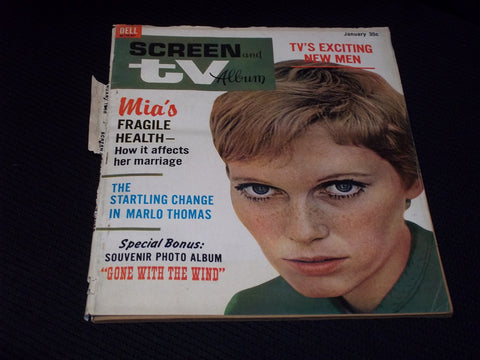 1968 JANUARY SCREEN & TV ALBUM MAGAZINE - MIA FARROW COVER - E 13207