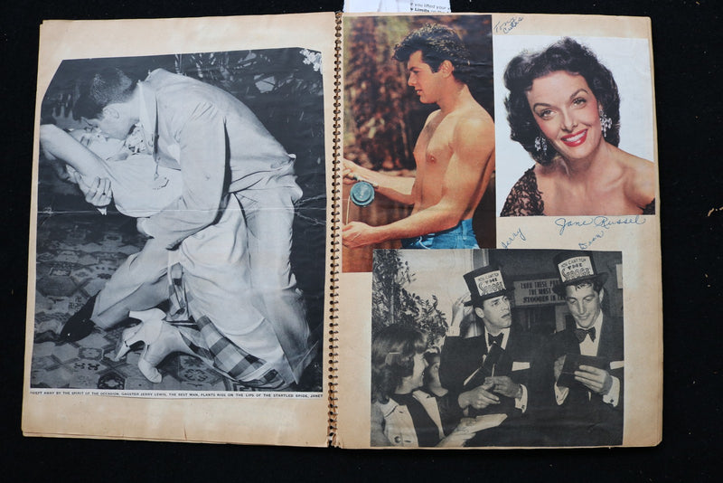 1950'S MOVIE STARS SCRAPBOOK -KIRK DOUGLAS-GINGER ROGERS-BURT LANCASTER- E 24924