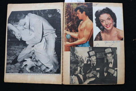1950'S MOVIE STARS SCRAPBOOK -KIRK DOUGLAS-GINGER ROGERS-BURT LANCASTER- E 24924