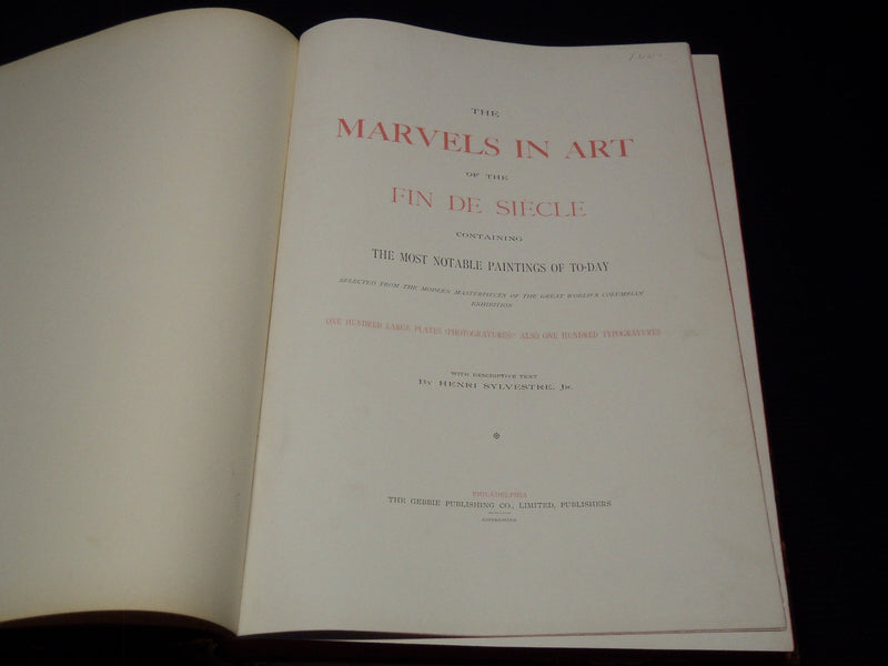 1800'S THE MARVELS IN ART OF THE FIN DE SIECLE VOLUME NO. 1 BY H. SYLVESTRE- #35