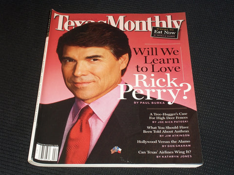 2002 FEBRUARY TEXAS MONTHLY MAGAZINE - RICK PERRY FRONT COVER - E 7389
