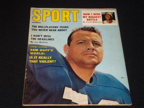1961 DECEMBER SPORT MAGAZINE - SAM HUFF COVER - E 214