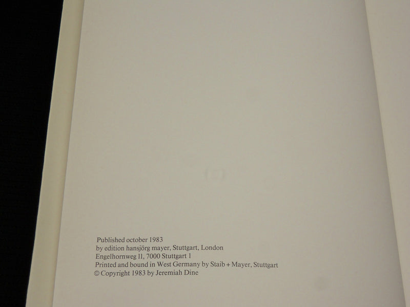 1983 NATURAL SELECTION SOFTCOVER BOOK W/ PHOTOGRAPHS BY JEREMIAH DINE - R 713C