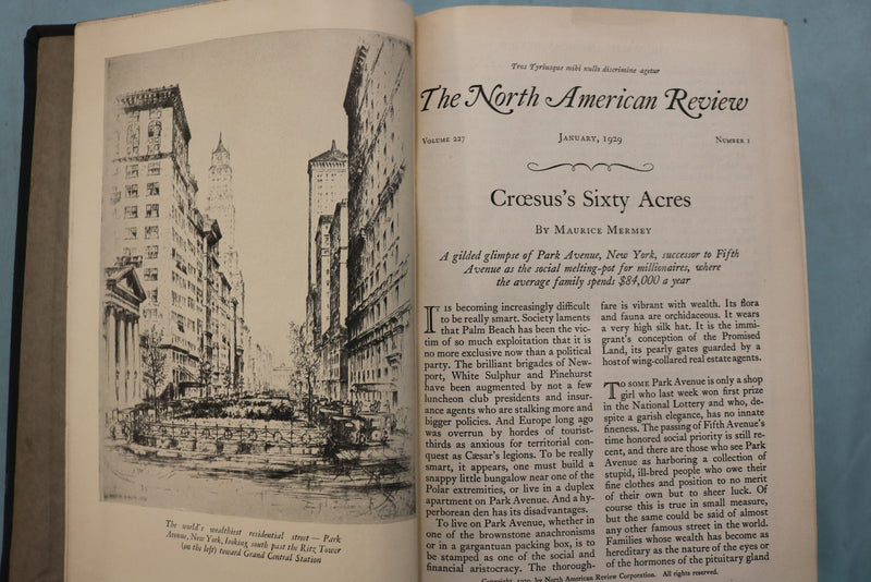1928-1929 THE NORTH AMERICAN REVIEW - BOUND VOLUMES - LOT OF 3 - KD 9674